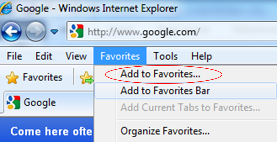Resource Center Adding A Website To Your Favorites Or Bookmarks Bar 