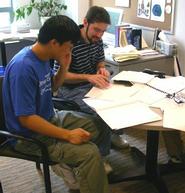 Yuqi Mao '09 with Associate Professor of Chemistry Ian Rosenstein