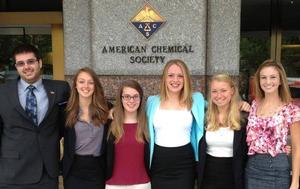 Rachel Sobel '15, third from right, and other ACS student delegates.