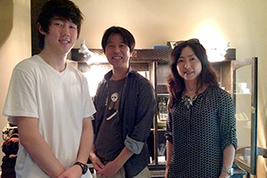 Tori Fukumitsu, Ichiro Kataoka (a benshi), and Professor Kyoko Omori.