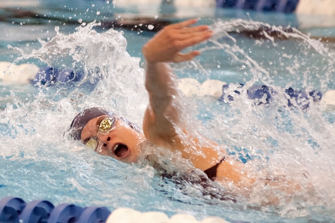 Women's swimming & diving takes down Trinity - News - Hamilton College