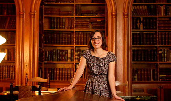 Leigh Gialanella '15 at the Oneida Community Mansion House.