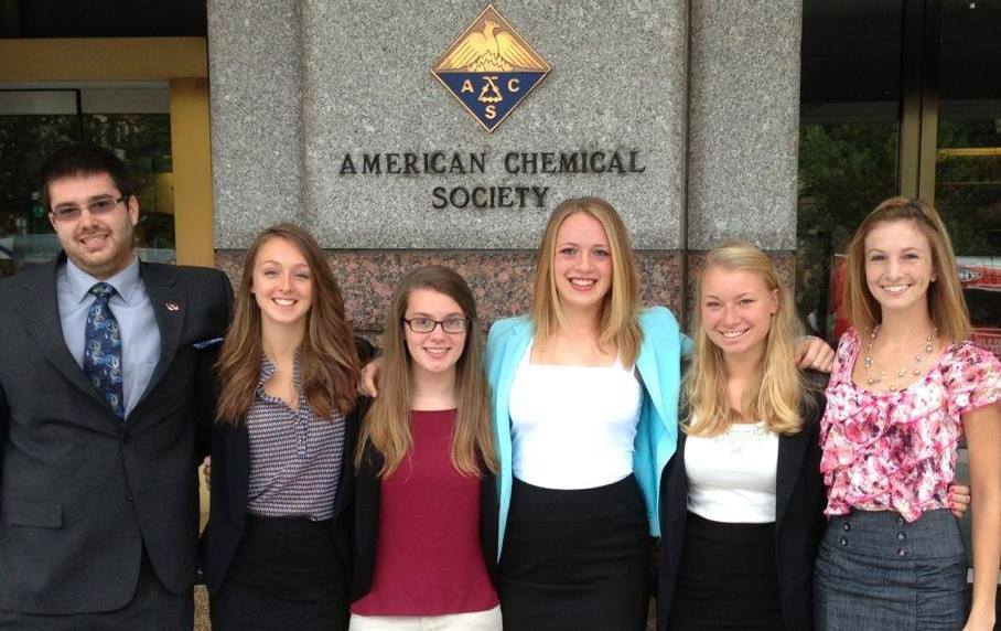 Rachel Sobel '15, third from right, and other ACS student delegates.